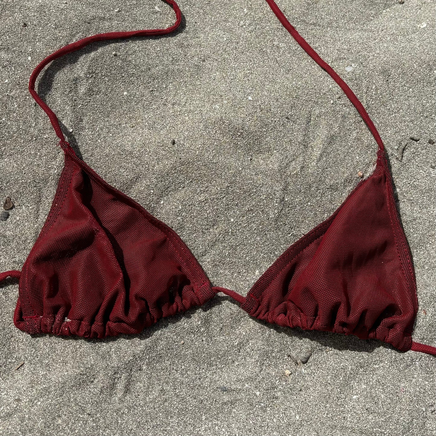 Tan-through Kastani Top | Cherry Red