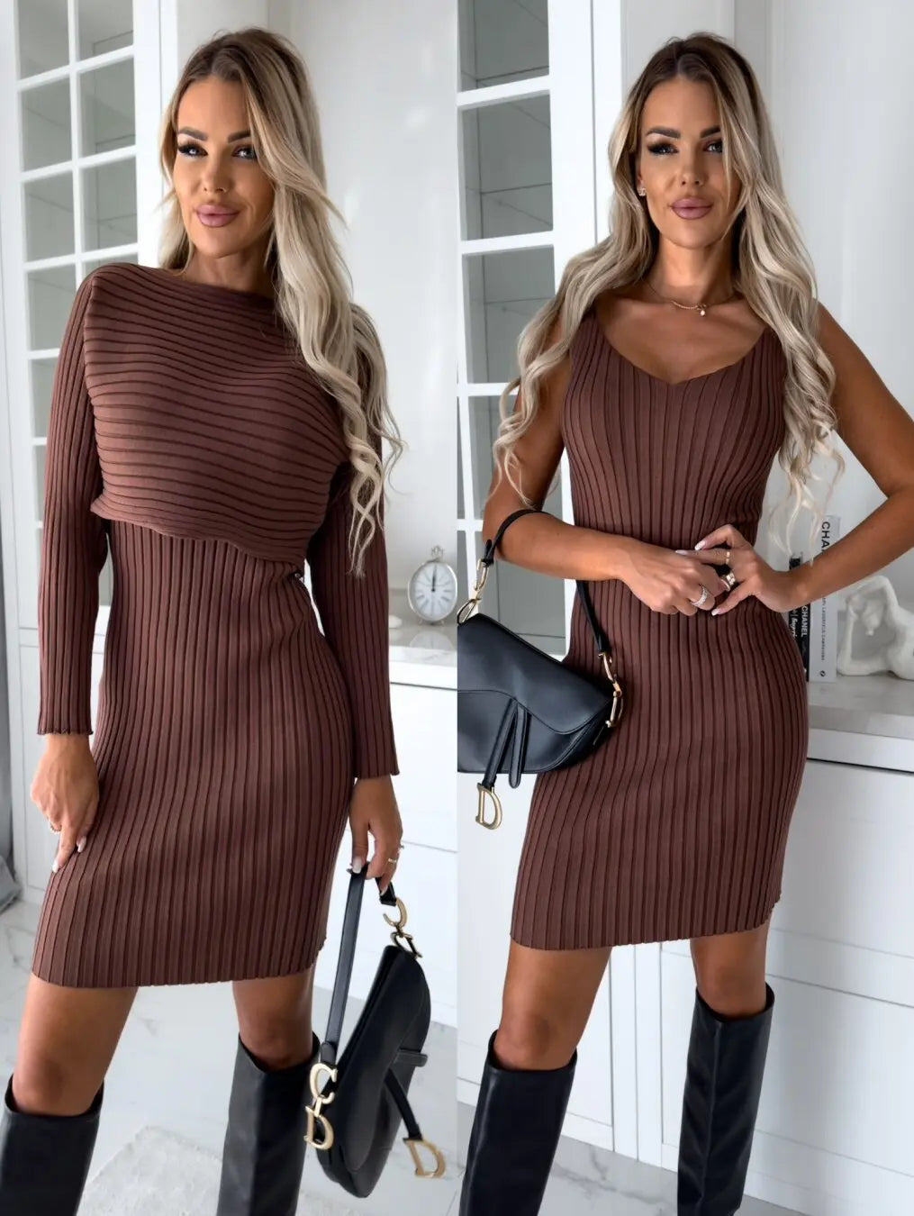 Lena Cozy Set - Mouwloze Jurk Met Trui Levouré