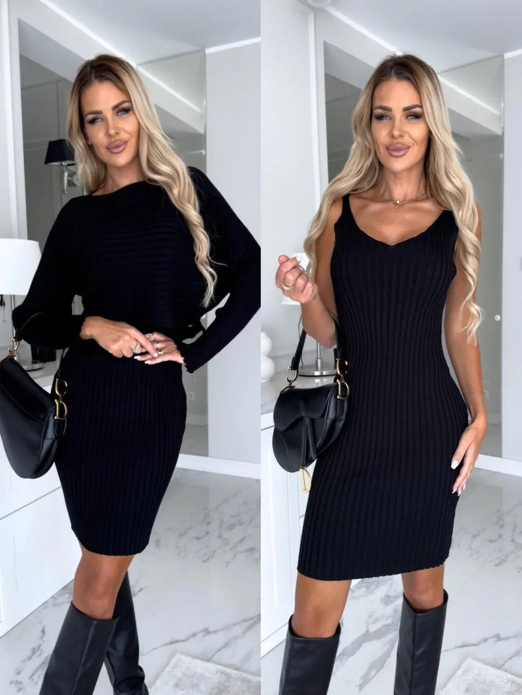 Lena Cozy Set - Mouwloze Jurk Met Trui Levouré