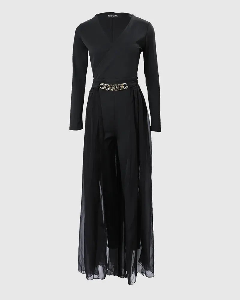 Rhina - V Neck Jumpsuit Levouré