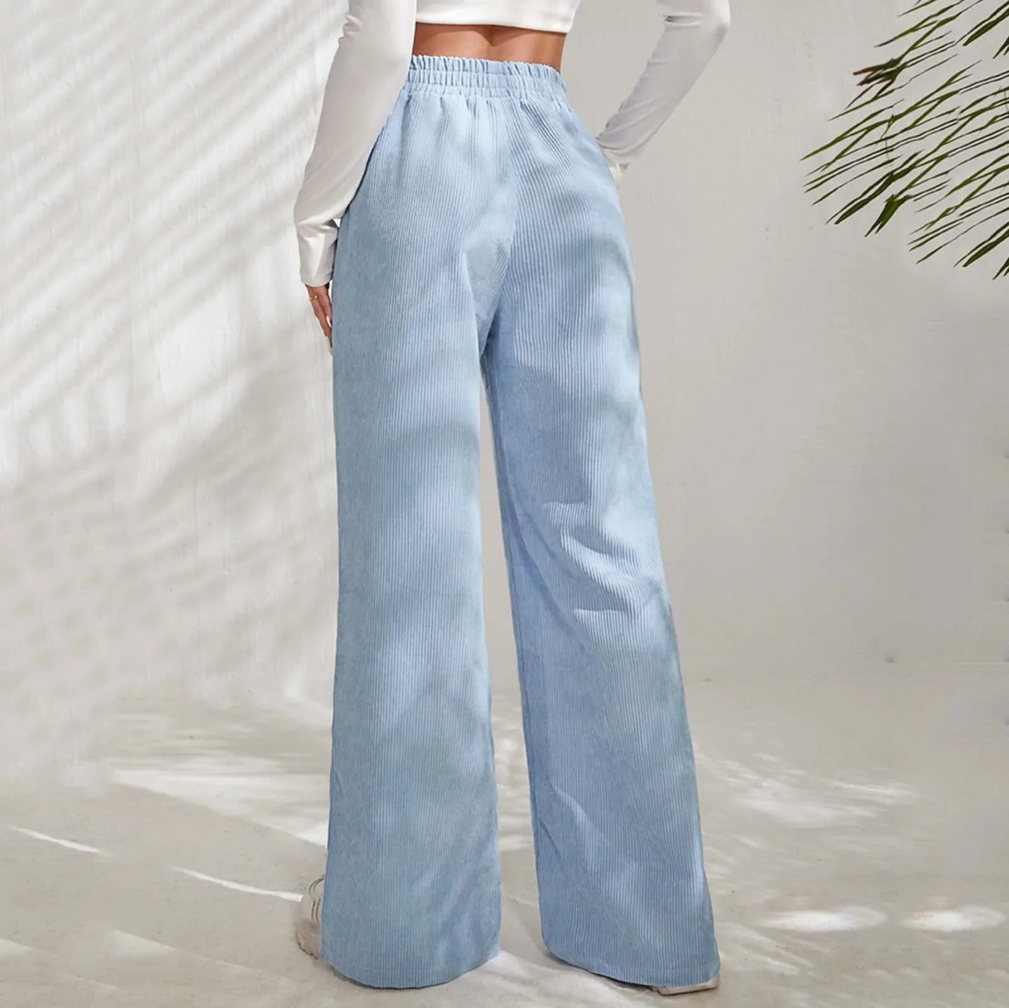 Valerie | Corduroy wijde broek
