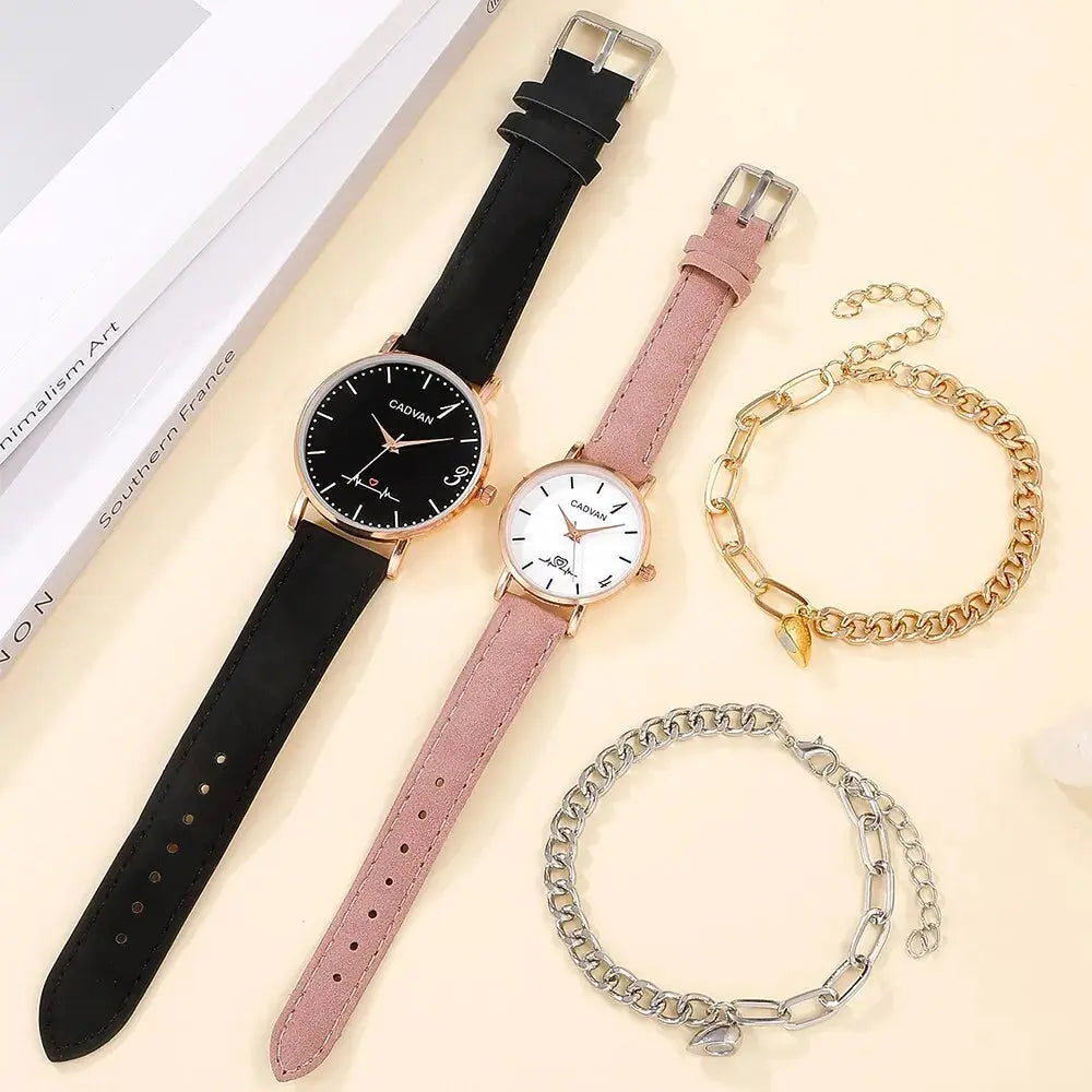 Set van 4 Minimalistische Kwartshorloges voor Vrouwen Levouré