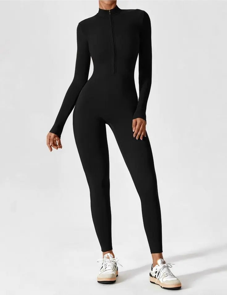 Tizzy - Strak Zip-Sport Jumpsuit Levouré
