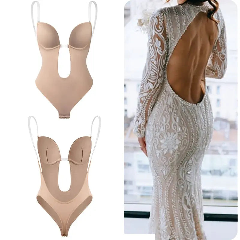 V-Neck Backless body Levouré