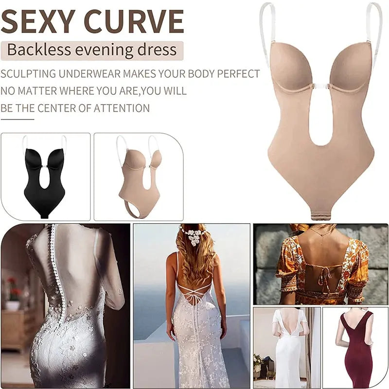 V-Neck Backless body Levouré
