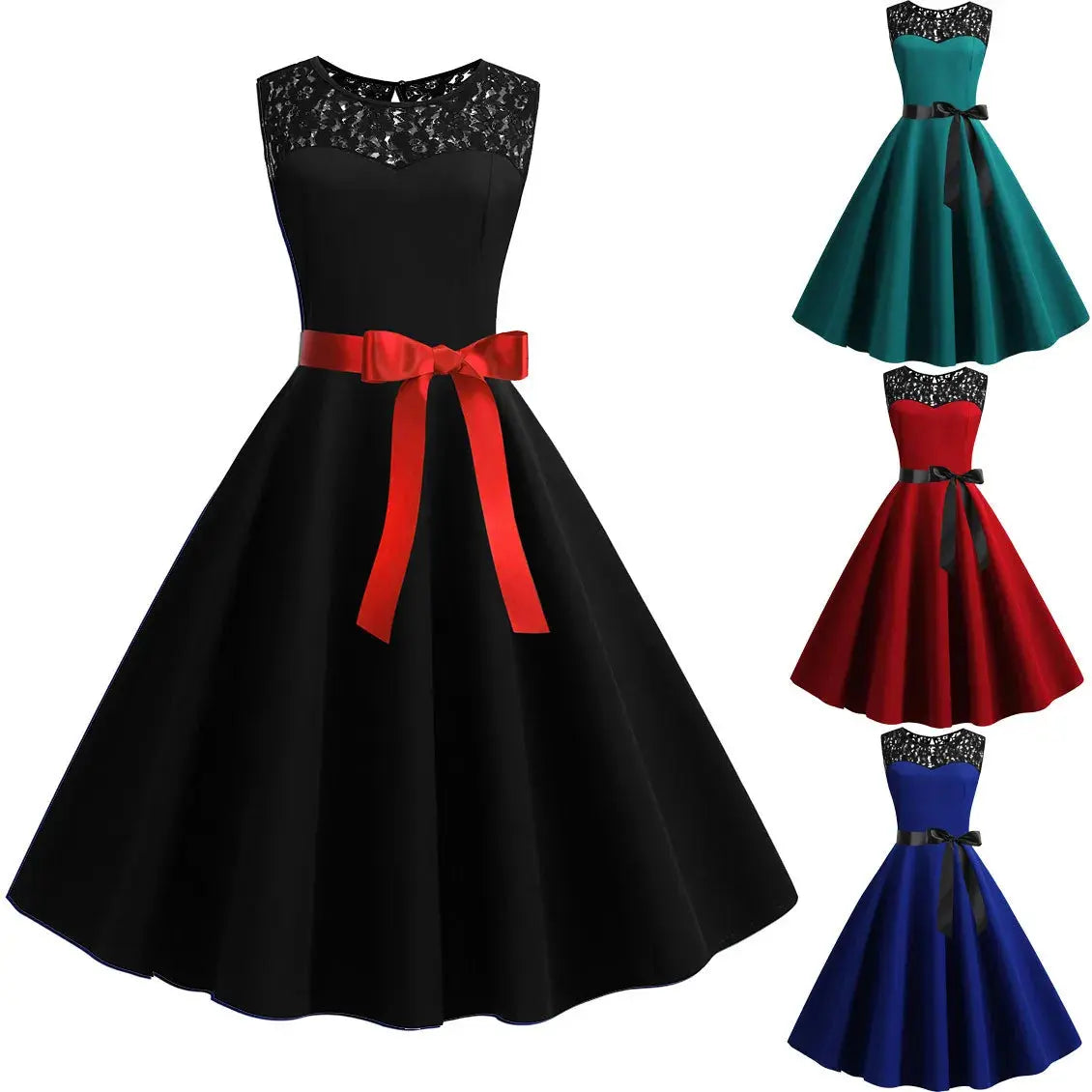 Vintage - 1950 Swing Dress Levouré