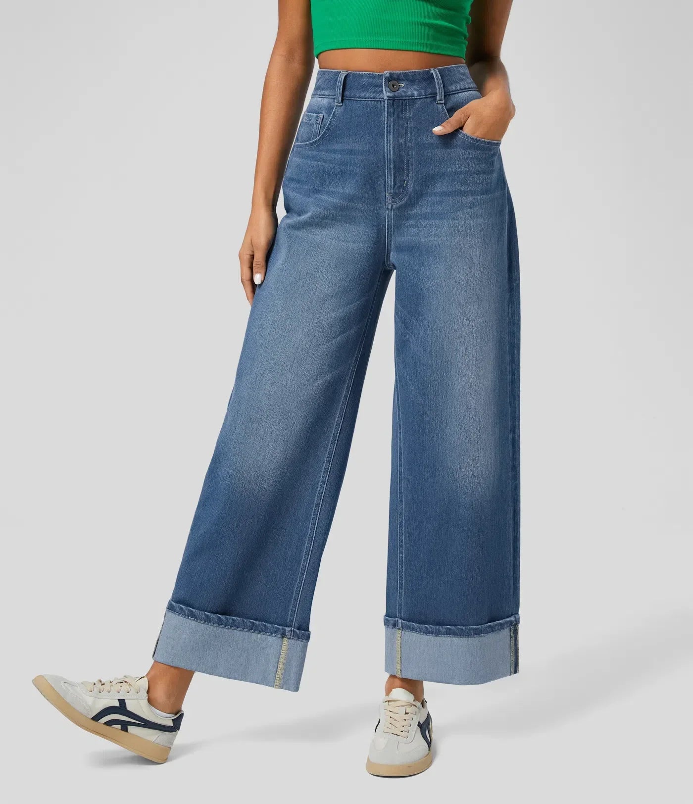 Lara | Wijde Jeans Met Hoge Taille
