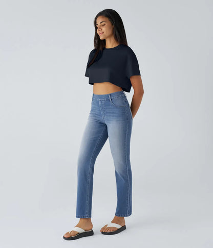 Anna | Elastische broek met hoge taille