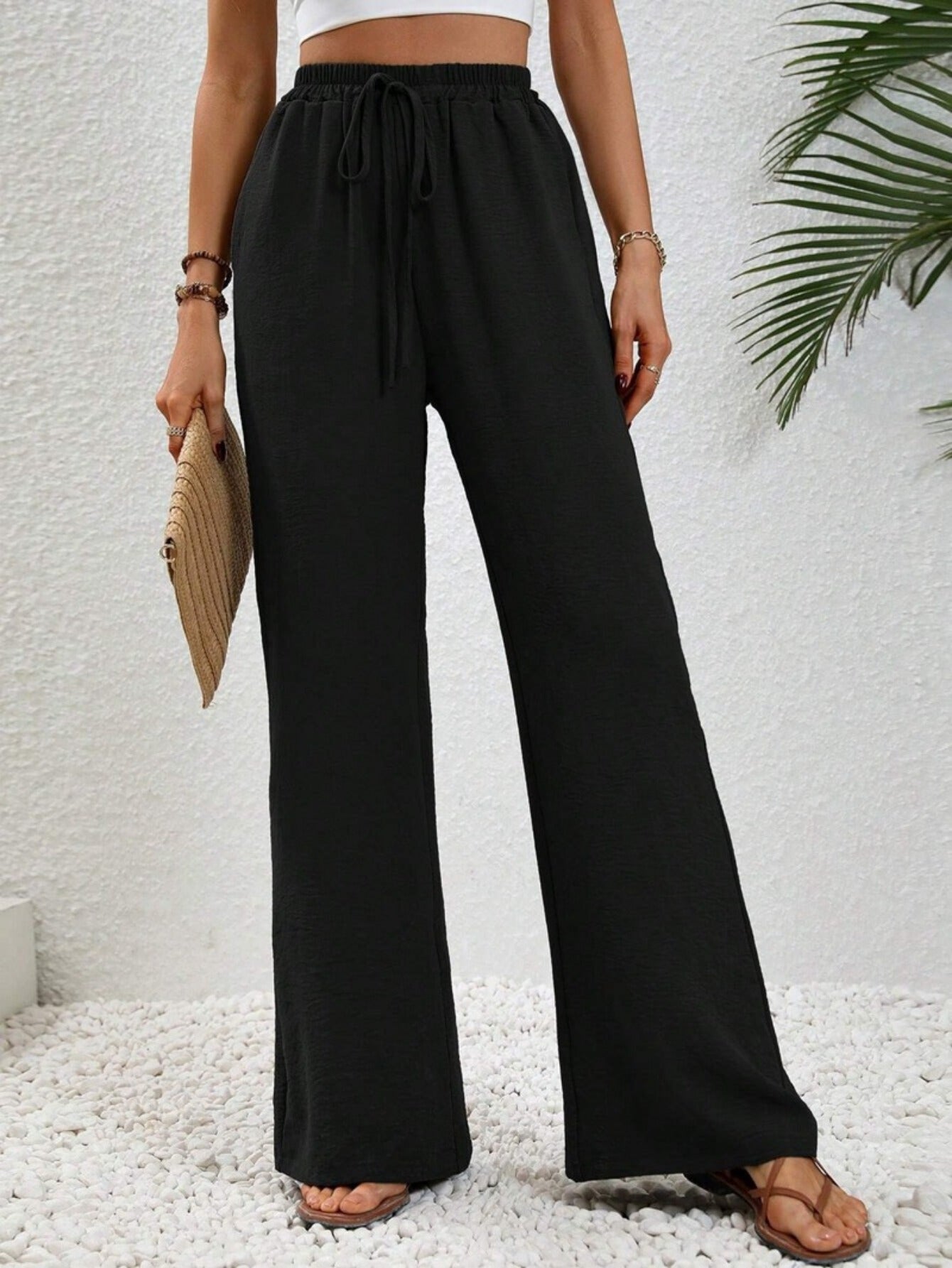 Nine | Hoge Taille Wijde Pijpen Broek