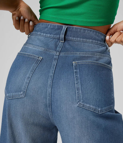 Lara | Wijde Jeans Met Hoge Taille