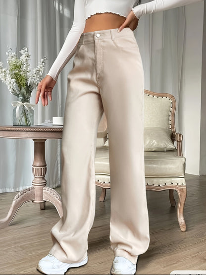Sterre | Stevige Losse Broek met Hoge Taille
