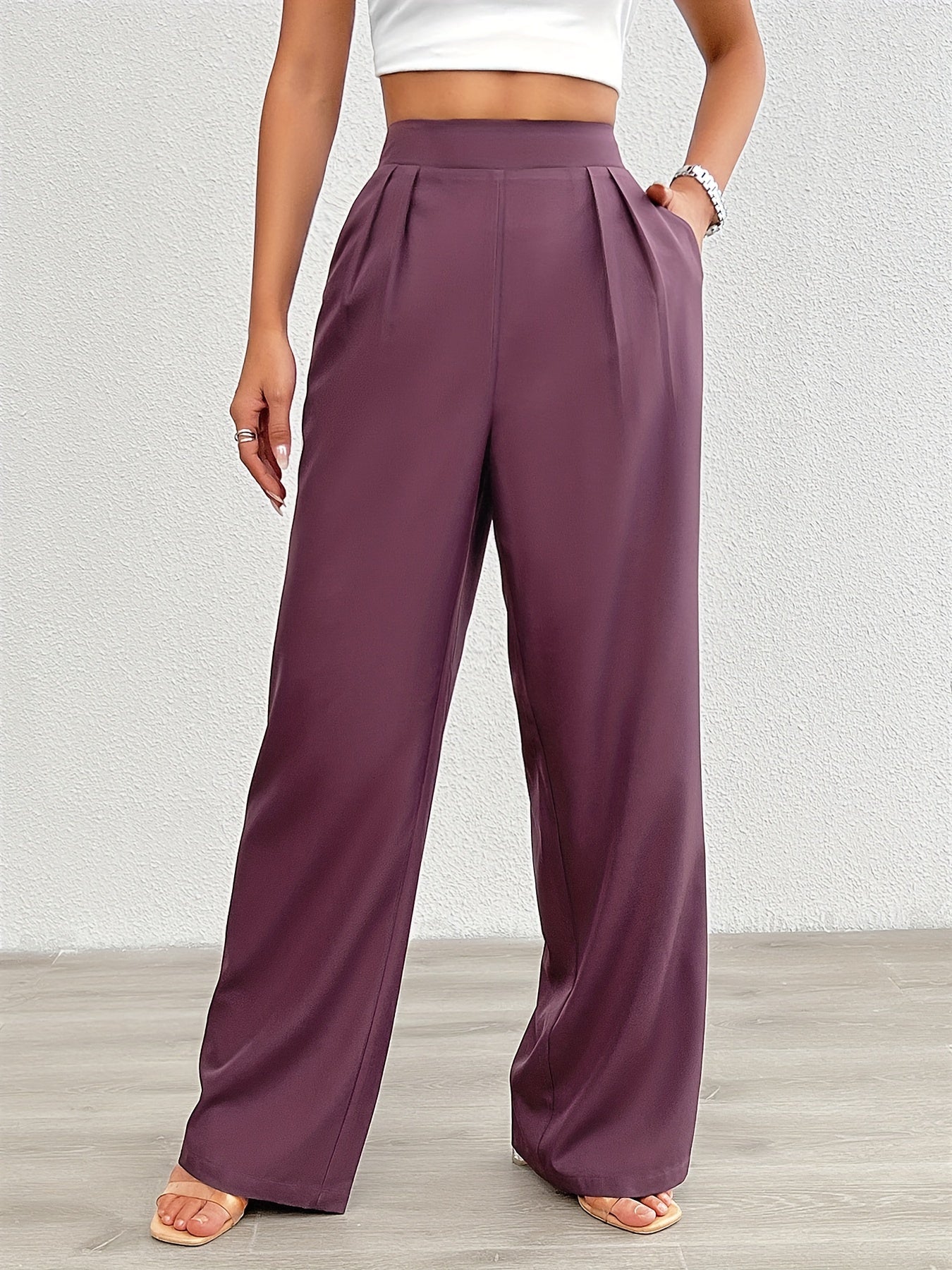 Fiene | Elegante Wijde Broek met Hoge Taille
