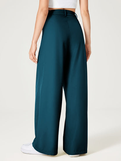 Marieke | Wijde Effen Kleur Pantalon