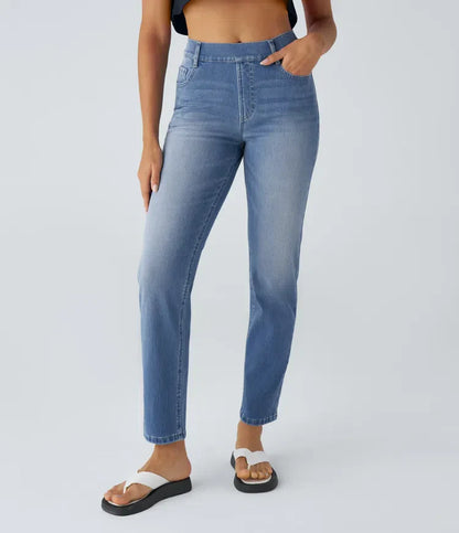 Anna | Elastische broek met hoge taille