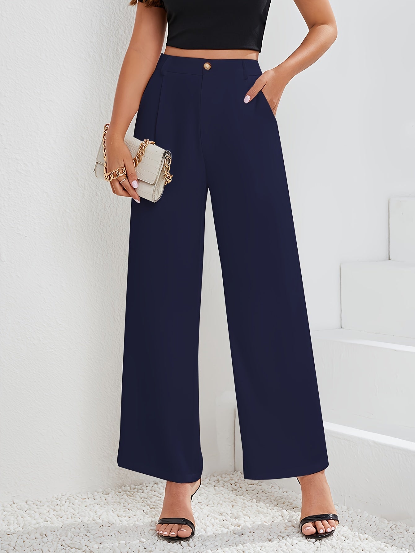 Lotte | Stijlvolle hoge taille wijde broek