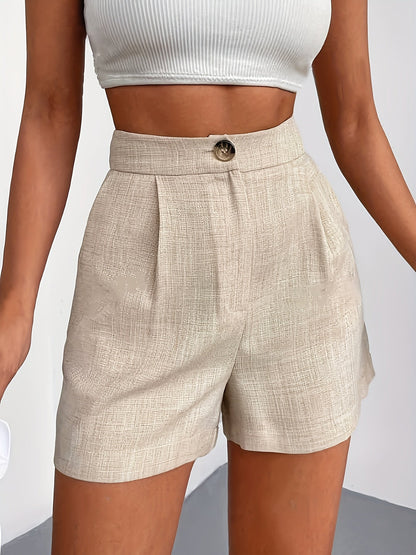 Fenne | Hoge Taille Shorts Met Knoopsluiting