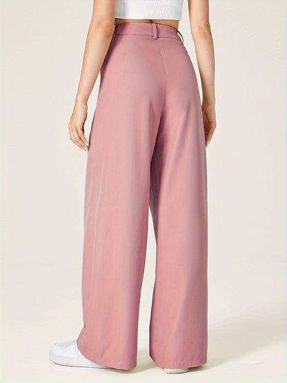 Marieke | Wijde Effen Kleur Pantalon
