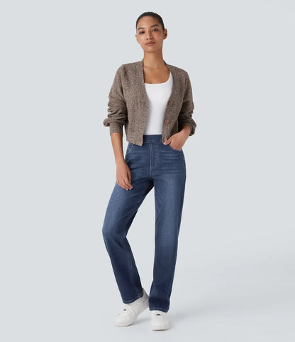 Anna | Elastische broek met hoge taille