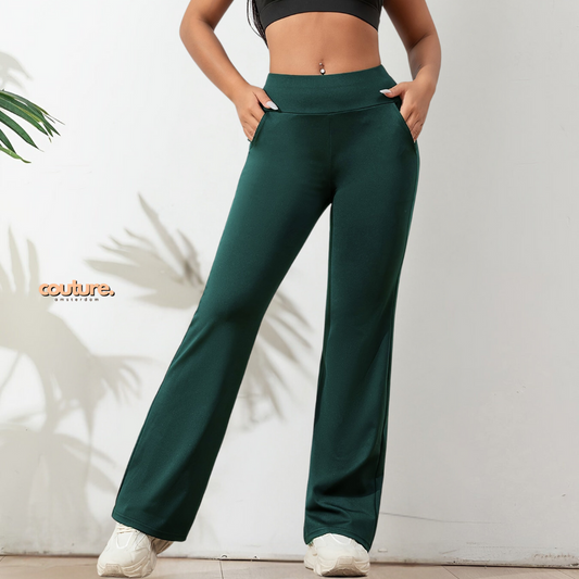 Ella | Comfortabele broek met hoge taille | Groen
