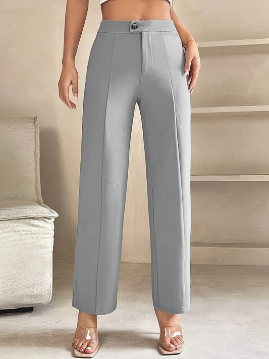 Lotte | Elegante vormgevende broek | Lichtgrijs