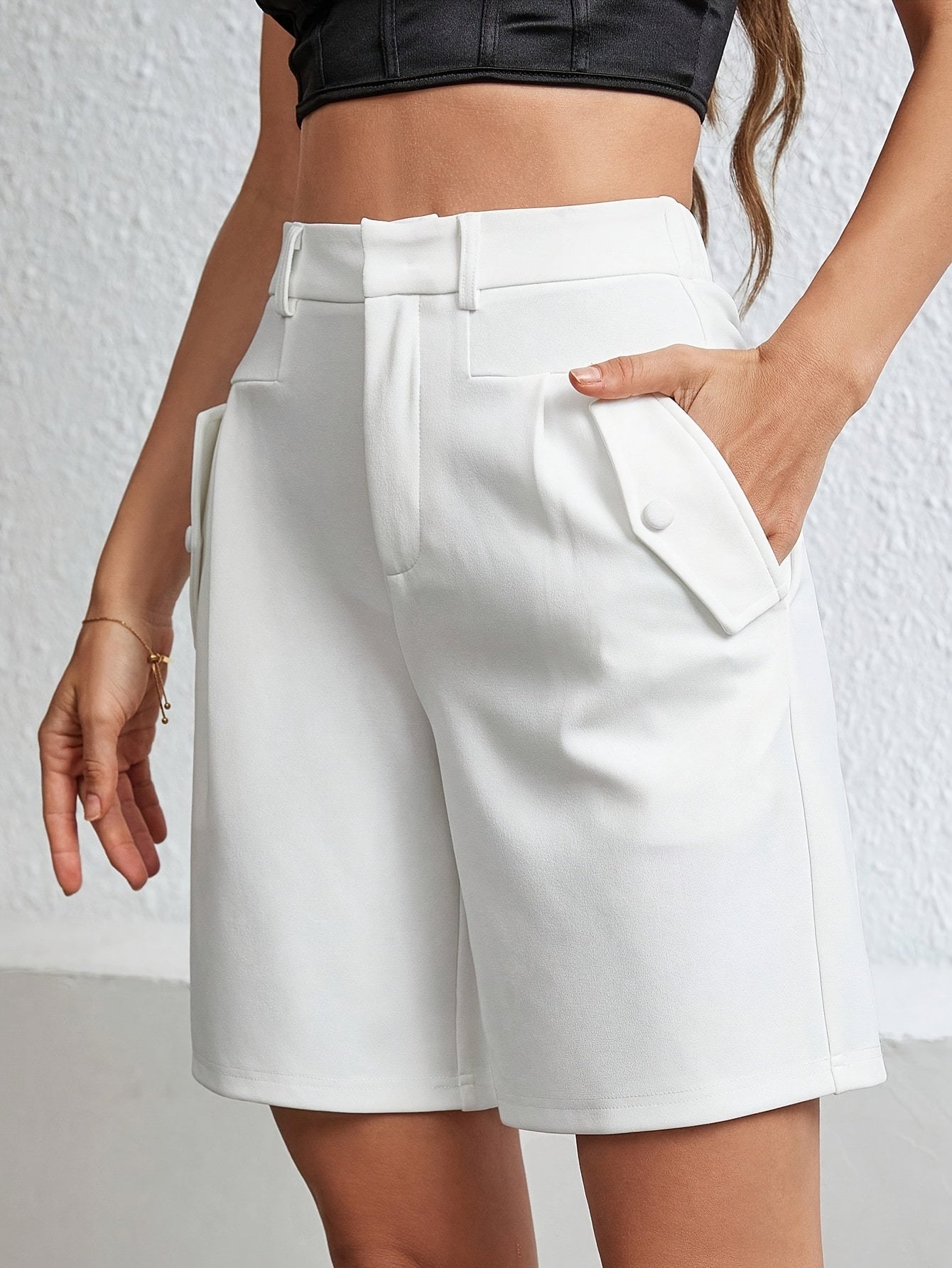 Jean | Elegante hoge taille shorts