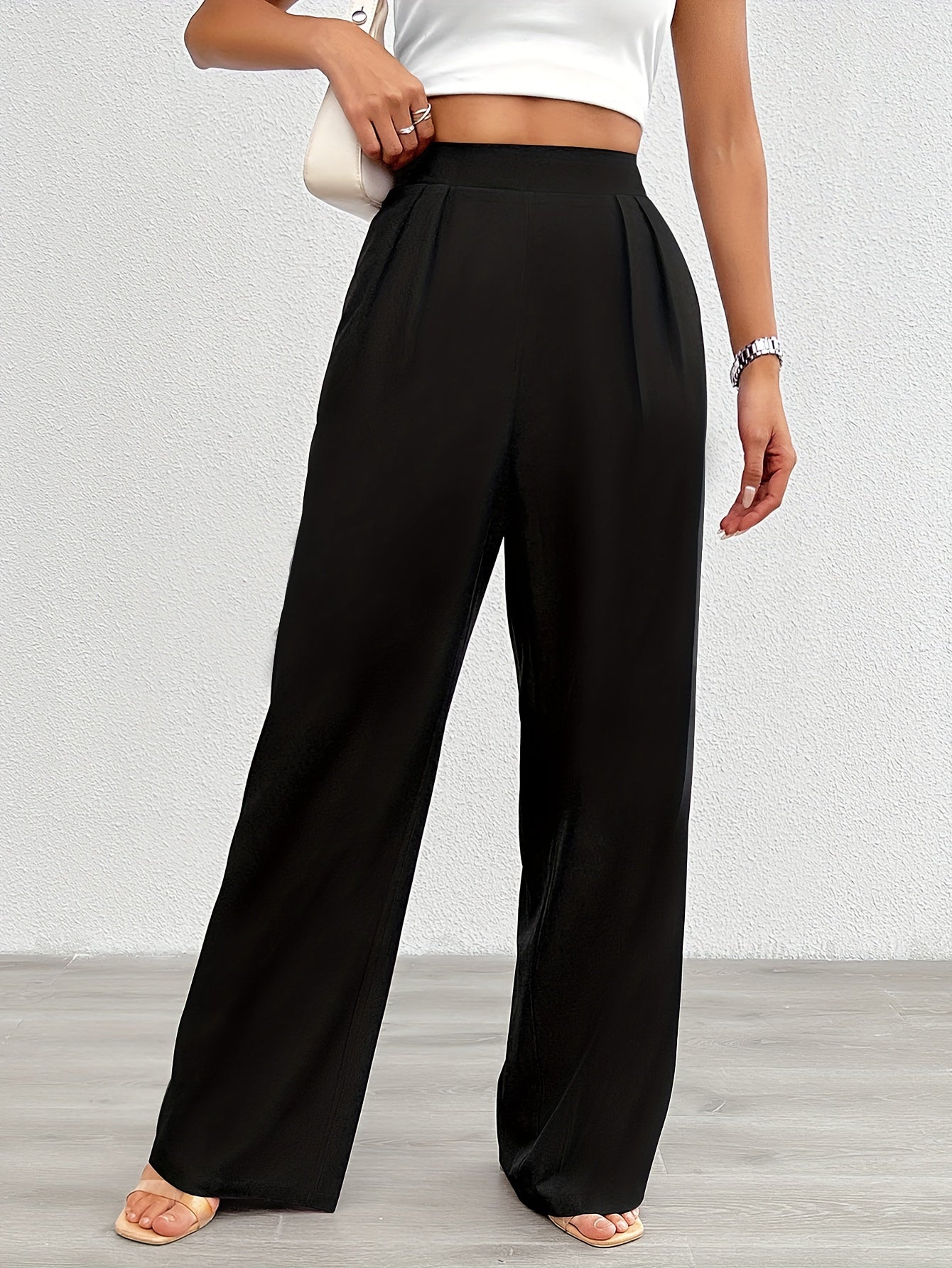 Fiene | Elegante Wijde Broek met Hoge Taille