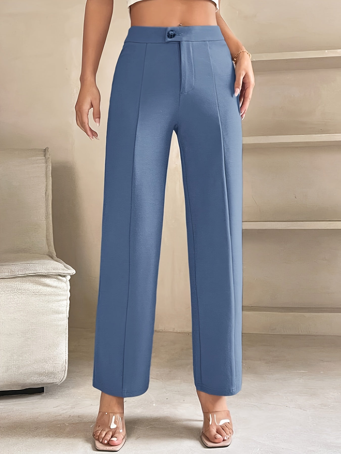Lotte | Elegante vormgevende broek | Lichtblauw