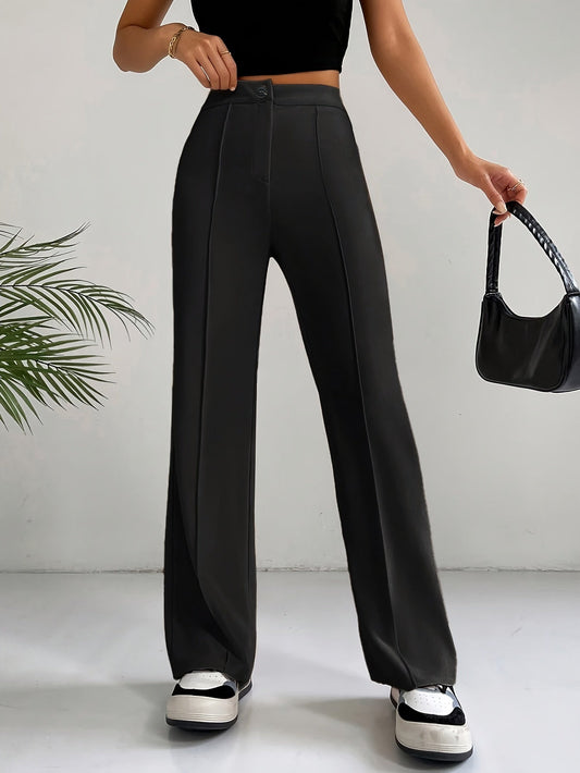 Anneliese | Stijlvolle Hoge Taille Pintuck Broek