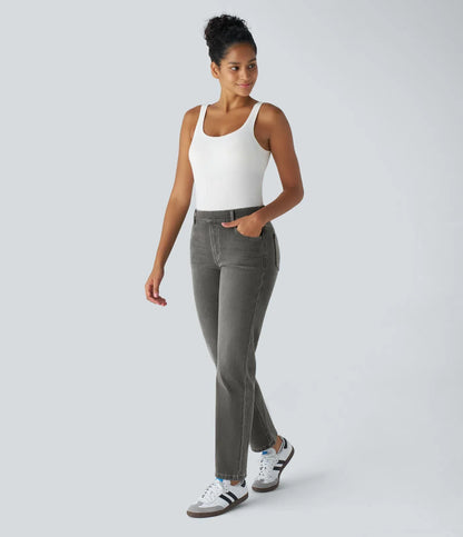 Anna | Elastische broek met hoge taille