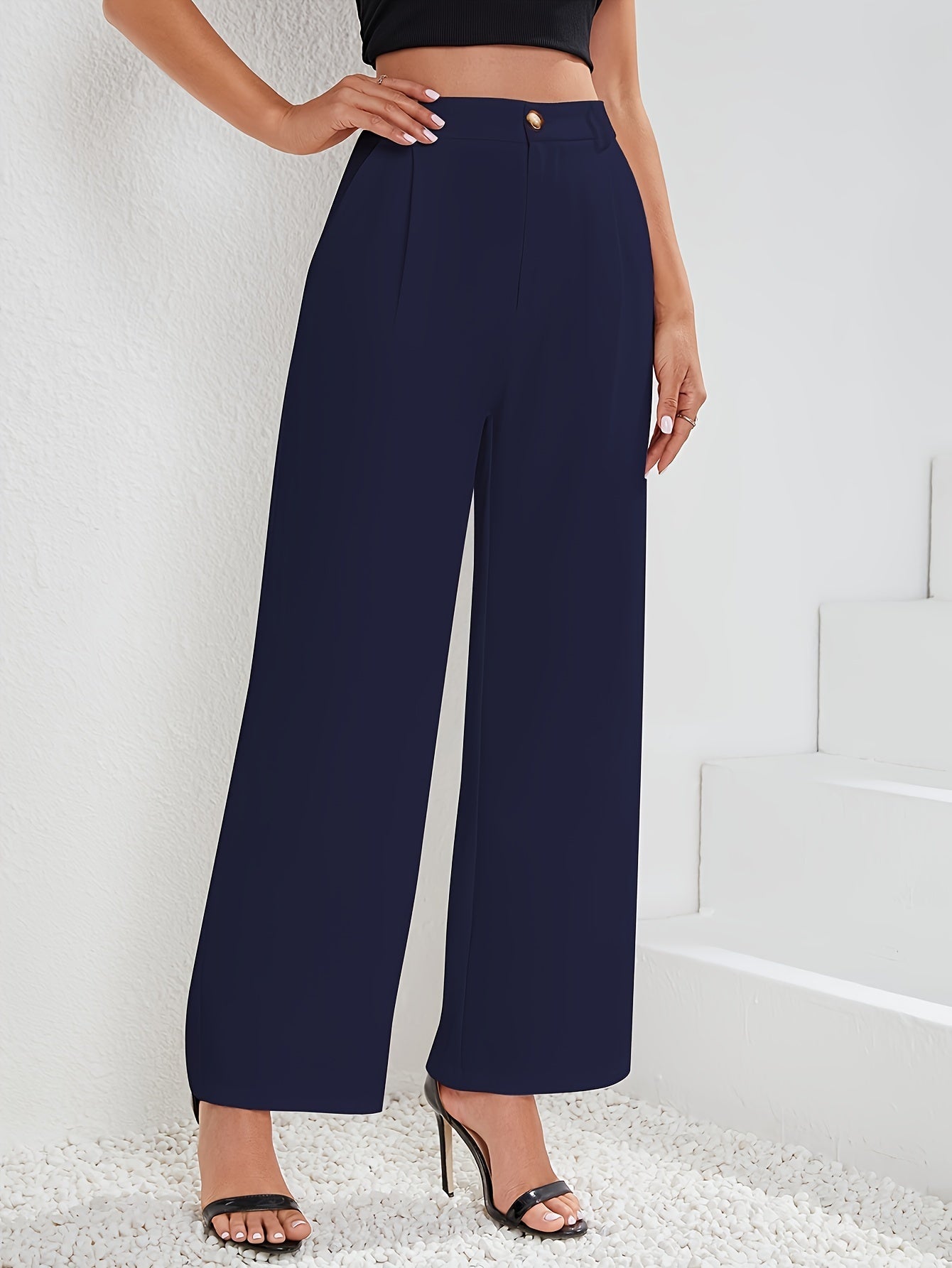 Lotte | Stijlvolle hoge taille wijde broek