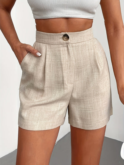 Fenne | Hoge Taille Shorts Met Knoopsluiting