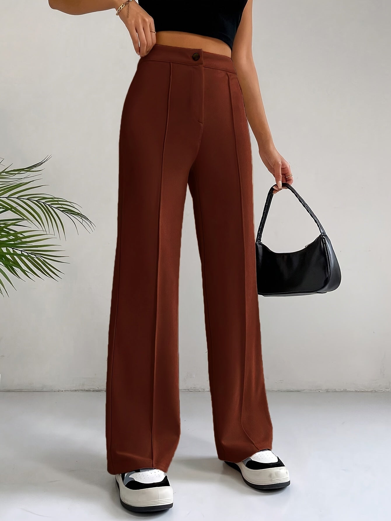 Anneliese | Stijlvolle Hoge Taille Pintuck Broek