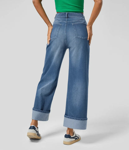 Lara | Wijde Jeans Met Hoge Taille