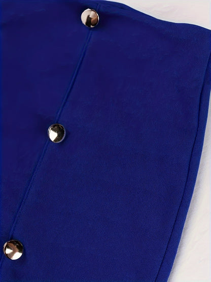 Sophie | Elegante slanke broek met knoopdecor