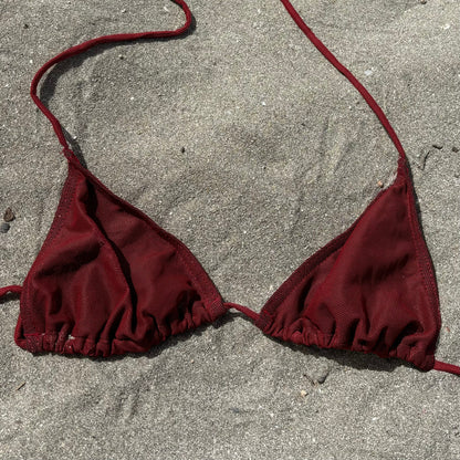 Tan-through Kastani Top | Cherry Red