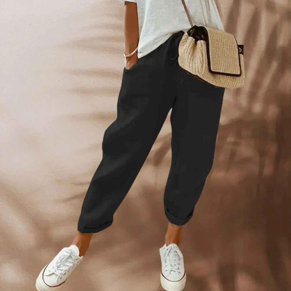 Bibi - Casual en stijlvolle linnen broek Levouré