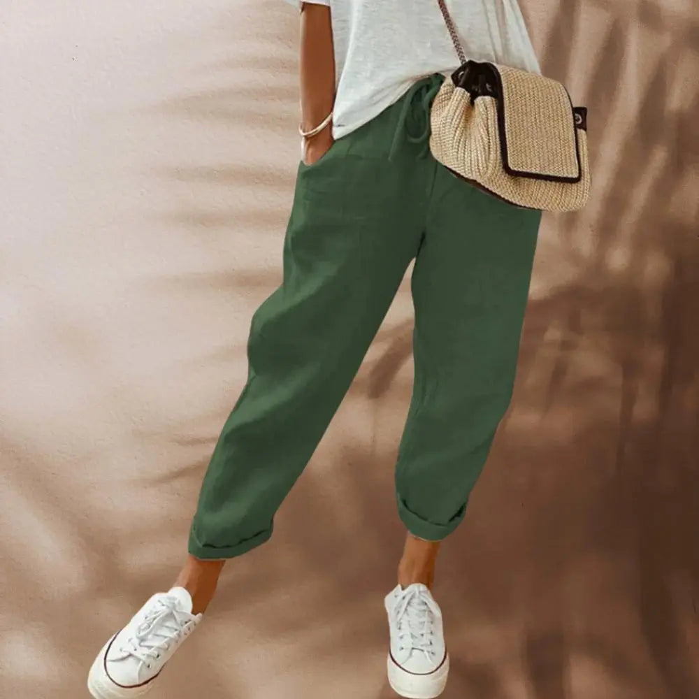 Bibi - Casual en stijlvolle linnen broek Levouré