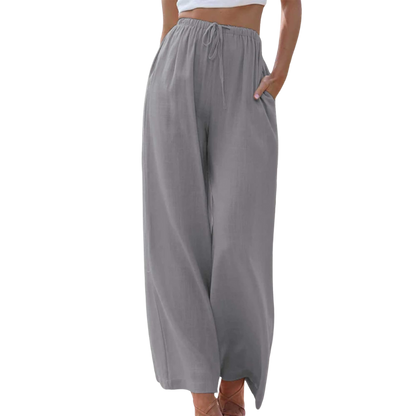 Adeline | Elegante broek van katoen en linnen