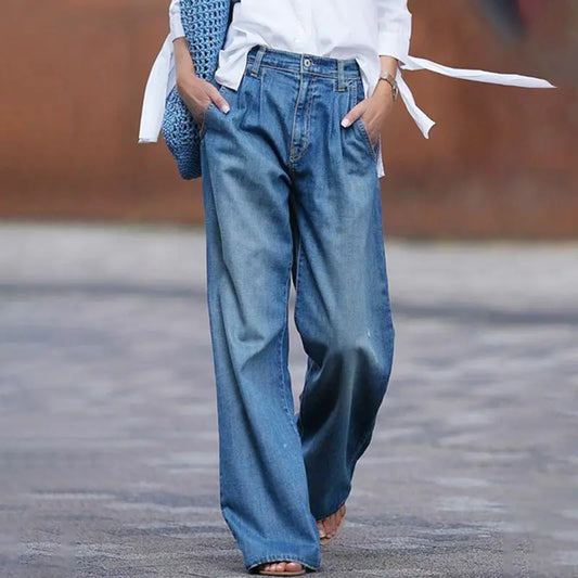 Edda - Hoogwaardige wijde jeans Levouré