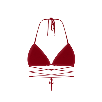 Tan-through Kastani Top | Cherry Red