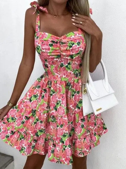 Lucia - Elegante en Vrolijke Bloemen Jurk Levouré