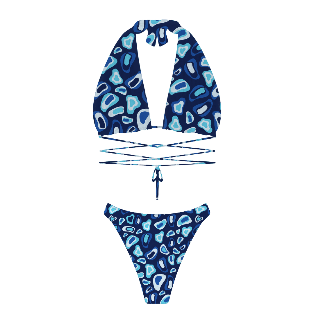 FULL SET | Tan-through Milos Top + Antigua Bottom | Midnight Blue
