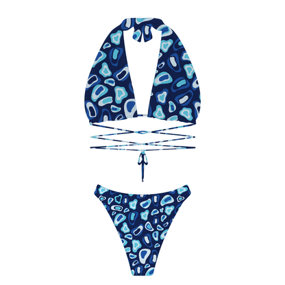 FULL SET | Tan-through Milos Top + Antigua Bottom | Midnight Blue