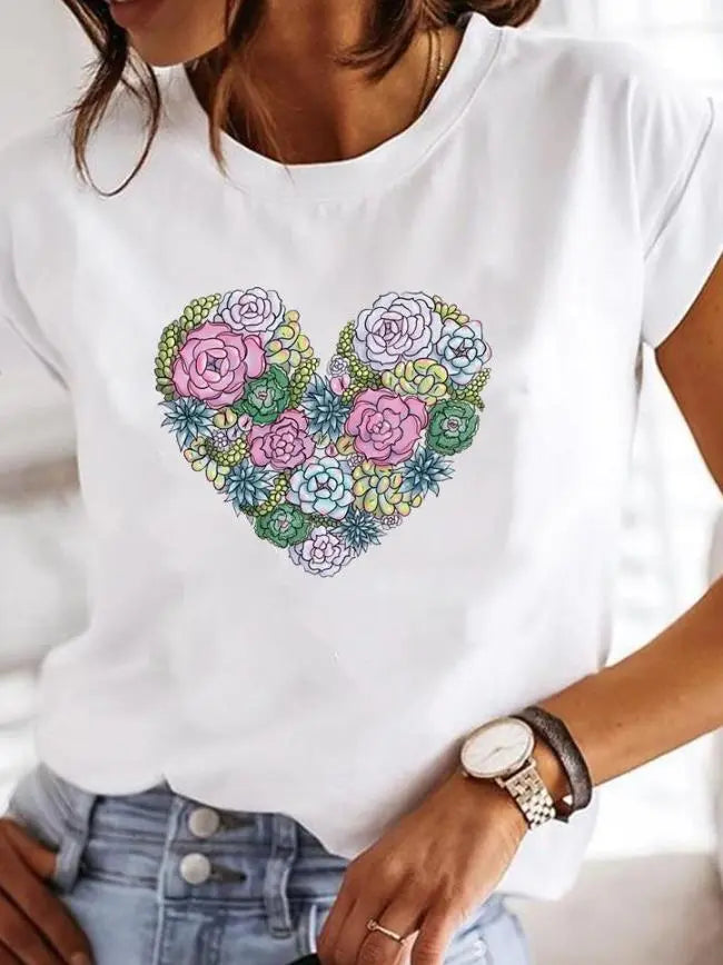 Rosa - T-shirt met zomerdesings Levouré