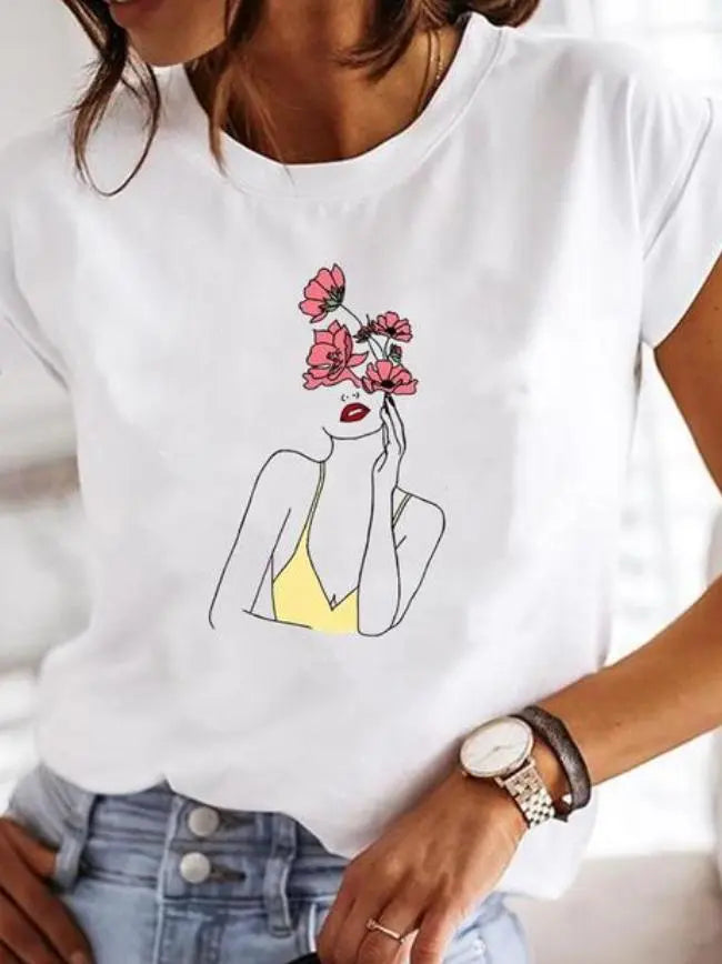 Rosa - T-shirt met zomerdesings Levouré