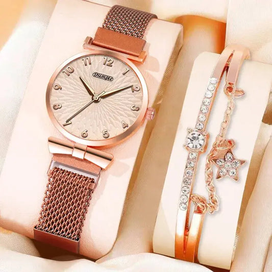 Roségouden Horloge Set Levouré