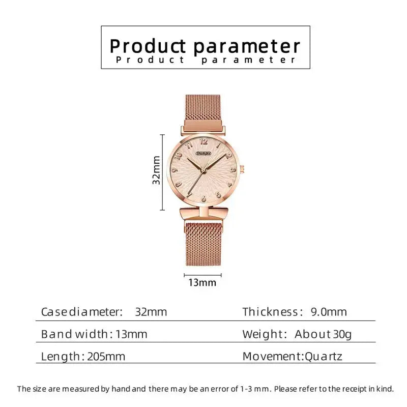 Roségouden Horloge Set Levouré
