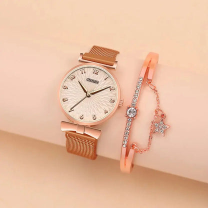 Roségouden Horloge Set Levouré