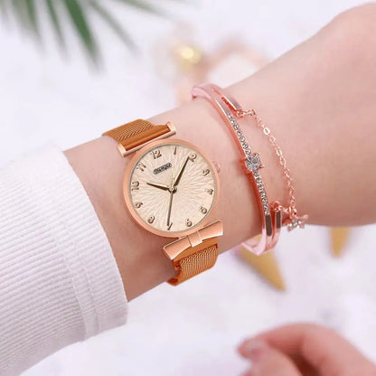 Roségouden Horloge Set Levouré