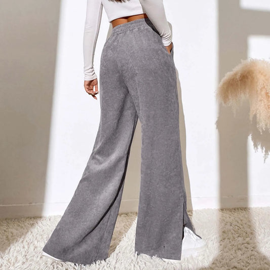 Valerie | Corduroy wijde broek